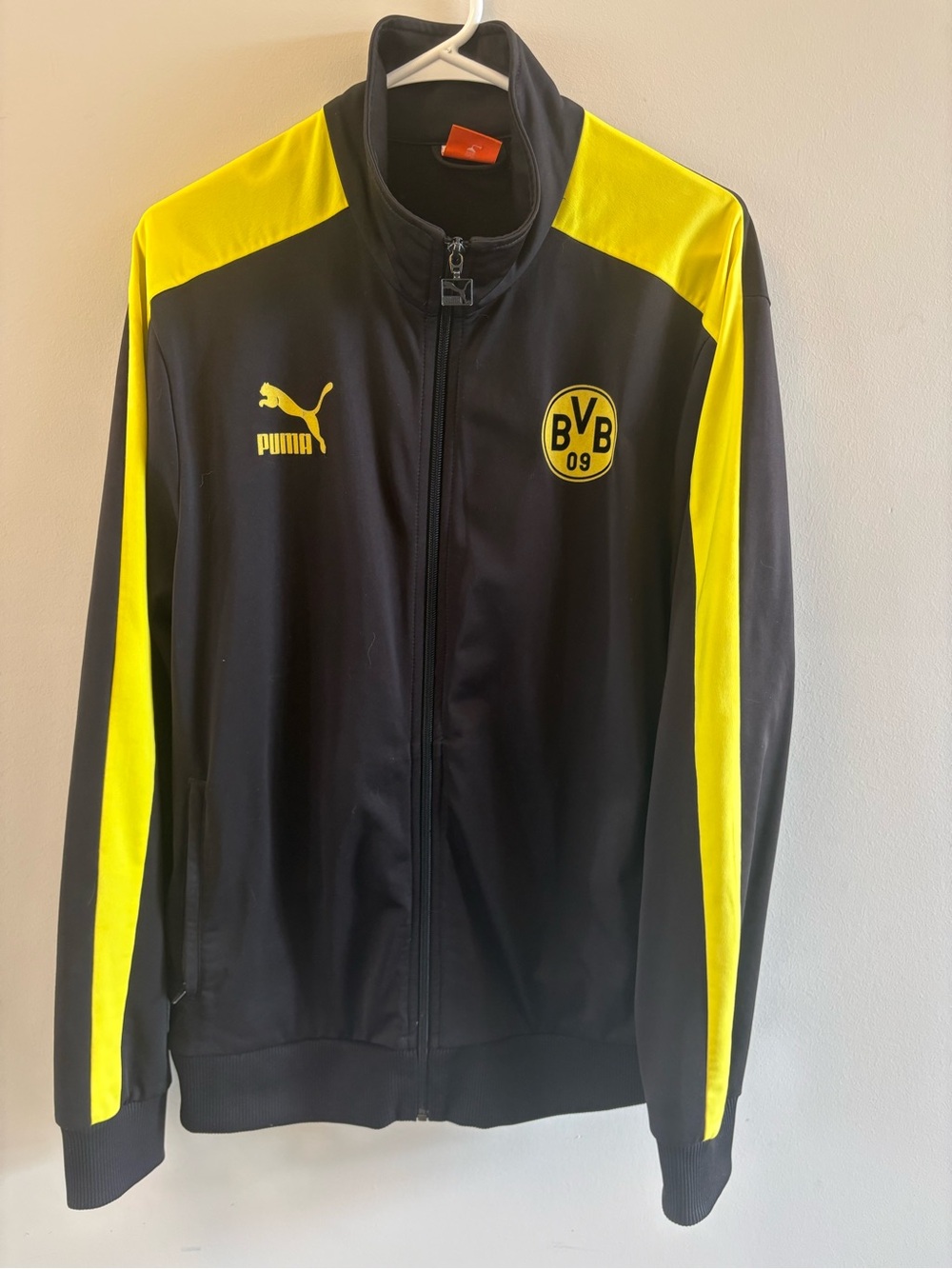Puma Black and Yellow BVB 09 Track Jacket